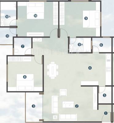 Aarya Twin Tower (3BHK+3T (2,000 sq ft) 2000 sq ft) Aarya Twin Tower (3BHK+3T (2,000 sq ft) 2000 sq ft)