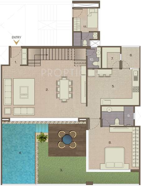 Neptune Avalons Greenwoods (3BHK+3T (4,200 sq ft) + Servant Room 4200 sq ft)