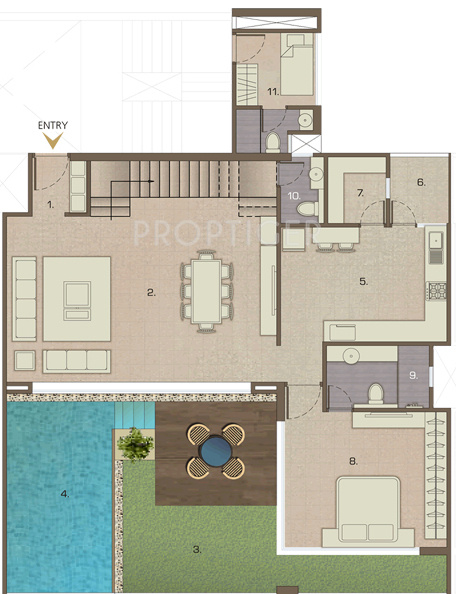 Neptune Avalons Greenwoods (4BHK+5T (4,200 sq ft) + Servant Room 4200 sq ft)