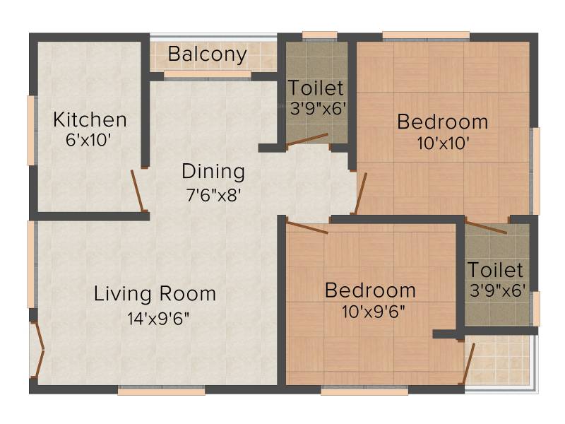 SV Narayana Reddy Homes (2BHK+2T (1,005 sq ft)   Pooja Room 1005 sq ft)