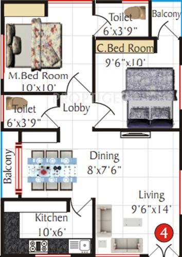 SV Narayana Reddy Homes (2BHK+2T (755 sq ft) 755 sq ft) SV Narayana Reddy Homes (2BHK+2T (755 sq ft) 755 sq ft)
