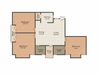 CLS Nakshatra (3BHK+2T (1,200 sq ft) 1200 sq ft) CLS Nakshatra (3BHK+2T (1,200 sq ft) 1200 sq ft)