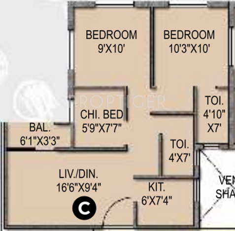 Team The County (2BHK+2T (1,023 sq ft) + Study Room 1023 sq ft) Team The County (2BHK+2T (1,023 sq ft) + Study Room 1023 sq ft)