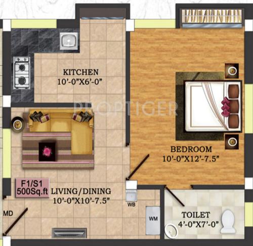 RKN KPS Flats (1BHK+1T (500 sq ft) 500 sq ft) RKN KPS Flats (1BHK+1T (500 sq ft) 500 sq ft)