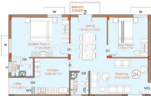RR Gajananam (2BHK+2T (1,092 sq ft) 1092 sq ft)
