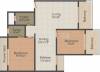 Astha Pearl (2BHK+2T (1,065 sq ft) 1065 sq ft)