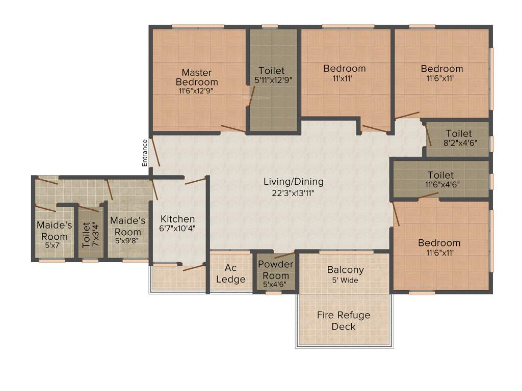 Keventer The North (4BHK+5T (1,987 sq ft) + Servant Room 1987 sq ft)