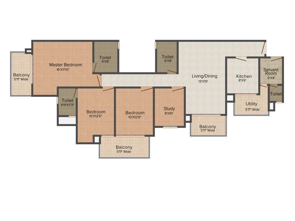 ABW Verona Hills (3BHK+3T (1,902 sq ft) 1902 sq ft)