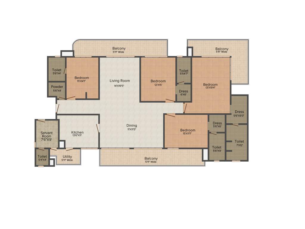 ABW Verona Hills (4BHK+4T (3,756 sq ft) 3756 sq ft)