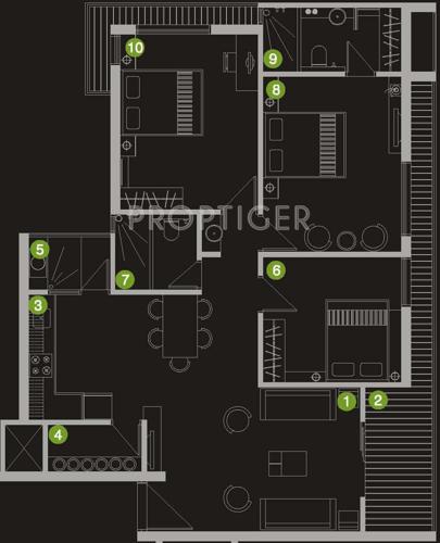 Prapti Group Springs Retreat 2 (3BHK+2T (1,800 sq ft) 1800 sq ft)