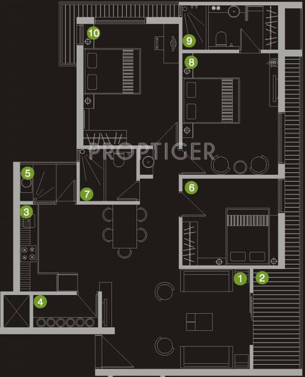 Prapti Group Springs Retreat 2 (3BHK+2T (1,800 sq ft) 1800 sq ft)
