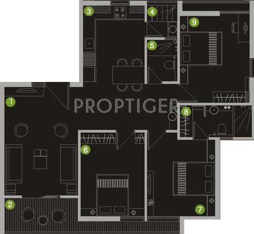 Prapti Springs Retreat 2 (3BHK+2T (1,850 sq ft) 1850 sq ft)