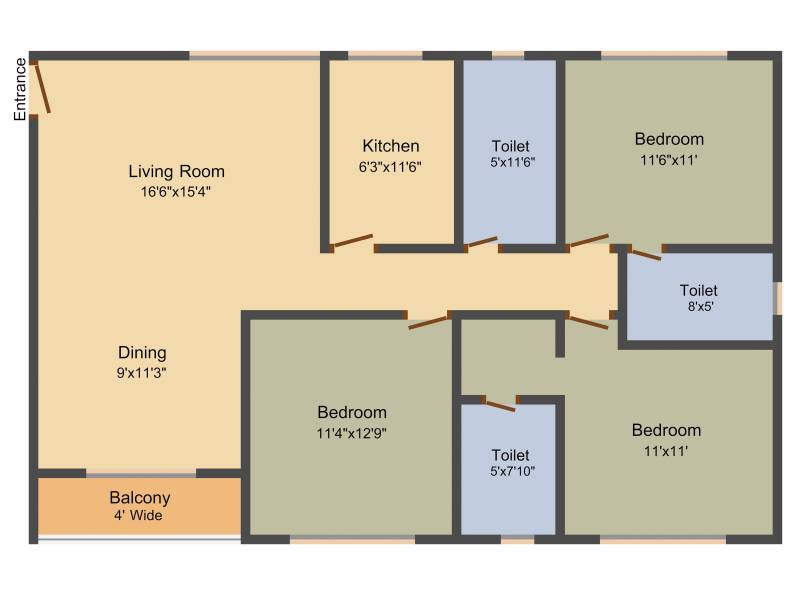 Prasad Rare Earth (3BHK+3T (1,339 sq ft) 1339 sq ft)