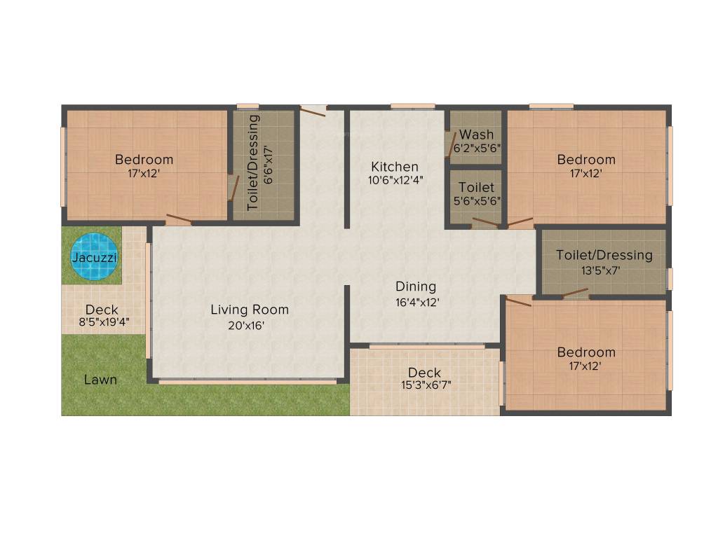 Milestone Aquaticca (3BHK+3T (3,412 sq ft) 3412 sq ft)