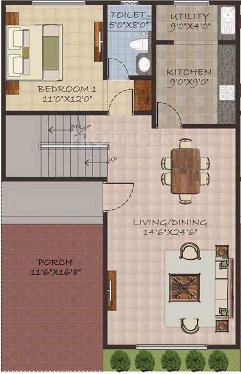 Sumanth Sreshta Swaminathan Nagar Villa (3BHK+3T (1,844 sq ft) 1844 sq ft)