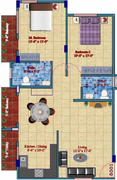 Silicon Elegant Aerozone (2BHK+2T (1,134 sq ft) 1134 sq ft)