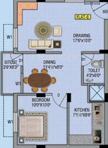 RR Sai Apartment (1BHK+1T (705 sq ft) 705 sq ft) RR Sai Apartment (1BHK+1T (705 sq ft) 705 sq ft)