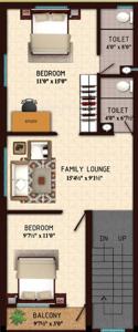 1625 Sq Ft 3 Bhk Floor Plan Image Rkn Constructions Ektha Villas Available For Sale Proptiger Com