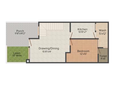 Regal Samarth Chitrakoot (3BHK+3T (1,213 sq ft) 1213 sq ft)