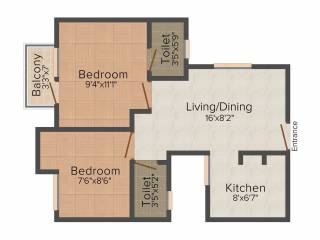 VGN Royale (2BHK+2T (639 sq ft) 639 sq ft) VGN Royale (2BHK+2T (639 sq ft) 639 sq ft)