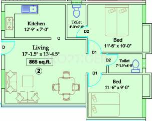 RKN Seeralam Flats (2BHK+2T (865 sq ft) 865 sq ft) RKN Seeralam Flats (2BHK+2T (865 sq ft) 865 sq ft)