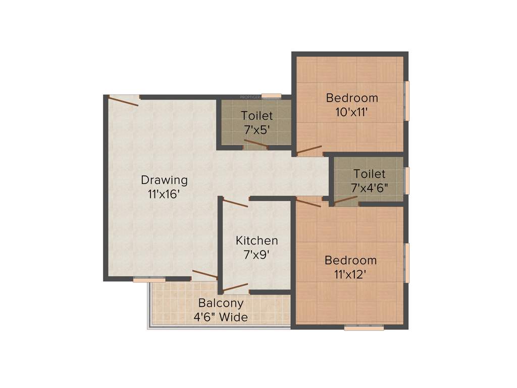 Regal Town (2BHK+1T (667 sq ft) 667 sq ft)