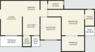 Jhamtani Ace Almighty (2BHK+2T (1,100 sq ft) 1100 sq ft)