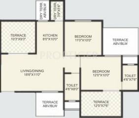 Jhamtani Ace Almighty (2BHK+2T (1,120 sq ft) 1120 sq ft)