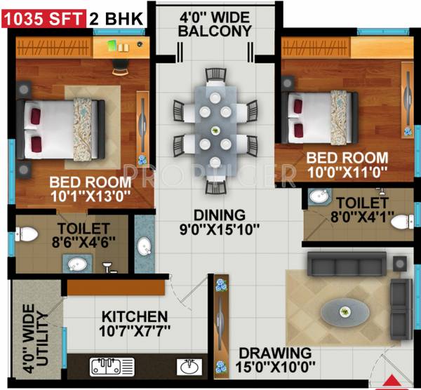 Sekhar Olympus (2BHK+2T (1,035 sq ft) 1035 sq ft) Sekhar Olympus (2BHK+2T (1,035 sq ft) 1035 sq ft)