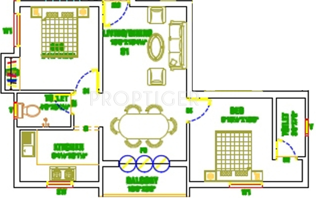 Kalyan Avyukta (2BHK+2T (767 sq ft) 767 sq ft)