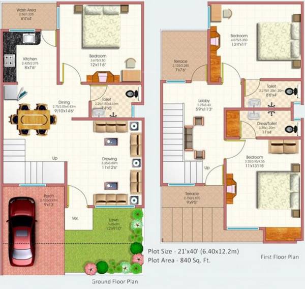 Priyadarshini Constructions Pleasure (3BHK+3T (1,398 sq ft) 1398 sq ft)