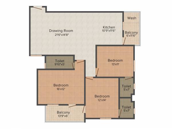 Priyadarshini Adhishthan (3BHK+3T (1,850 sq ft) 1850 sq ft)