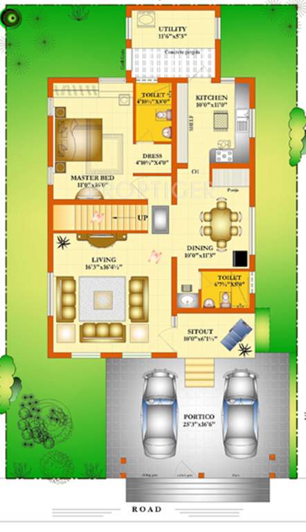 Parsn Group Aranyaka Floor Plan (3BHK+4T (2,621 sq ft) 2621 sq ft)