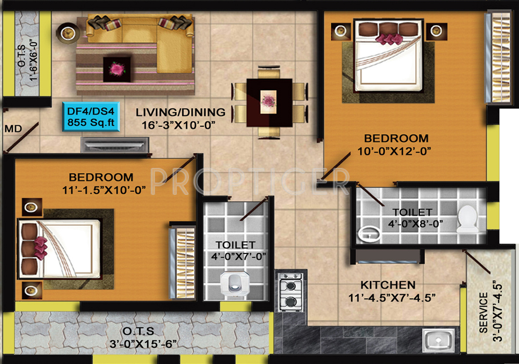 RKN Diksha Flats Phase II (2BHK+2T (855 sq ft) 855 sq ft) RKN Diksha Flats Phase II (2BHK+2T (855 sq ft) 855 sq ft)