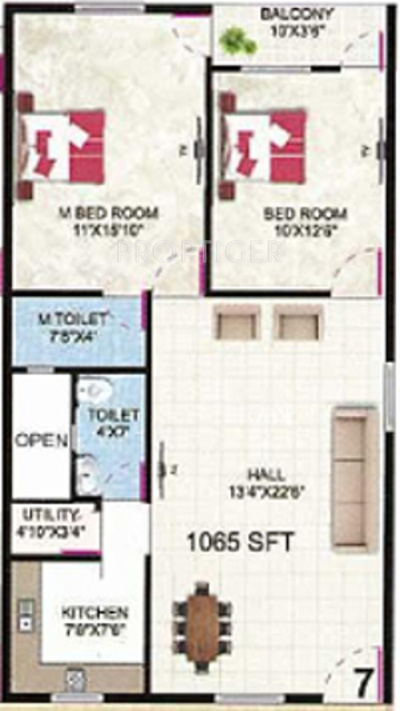 Vasavi Icon (2BHK+2T (1,065 sq ft) 1065 sq ft) Vasavi Icon (2BHK+2T (1,065 sq ft) 1065 sq ft)
