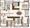 Chaitanya Bougainvillea (3BHK+3T (2,485 sq ft) 2485 sq ft)