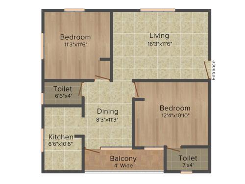 SVC Bello (2BHK+2T (1,050 sq ft) 1050 sq ft) SVC Bello (2BHK+2T (1,050 sq ft) 1050 sq ft)