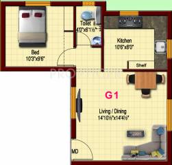 Tero Viswakarma (1BHK+1T (619 sq ft) 619 sq ft) Tero Viswakarma (1BHK+1T (619 sq ft) 619 sq ft)