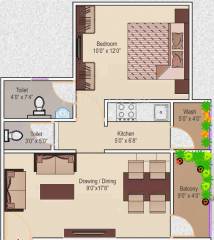 Suyash Utsav Aangan (1BHK+2T (680 sq ft) 680 sq ft)