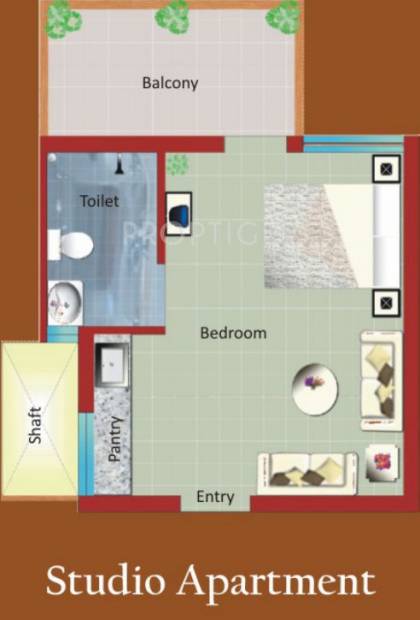 Seven Hills Estates Seven Hills Sands Floor Plan (1BHK+1T)