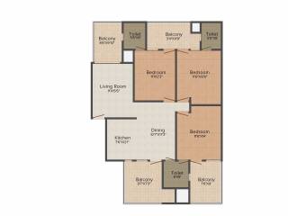 Aditya Palm Court (3BHK+3T (1,698 sq ft) 1698 sq ft)