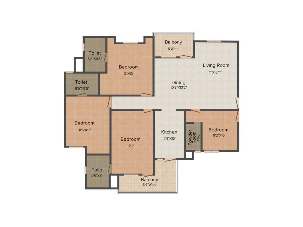 Aditya Palm Court (4BHK+4T (1,950 sq ft) 1950 sq ft)