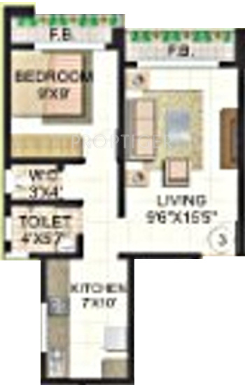 Anchor Park (1BHK+1T (564 sq ft) 564 sq ft) Anchor Park (1BHK+1T (564 sq ft) 564 sq ft)