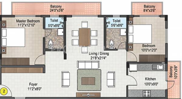 Precinct Dewans Park View (2BHK+2T (1,363 sq ft) 1363 sq ft) Precinct Dewans Park View (2BHK+2T (1,363 sq ft) 1363 sq ft)
