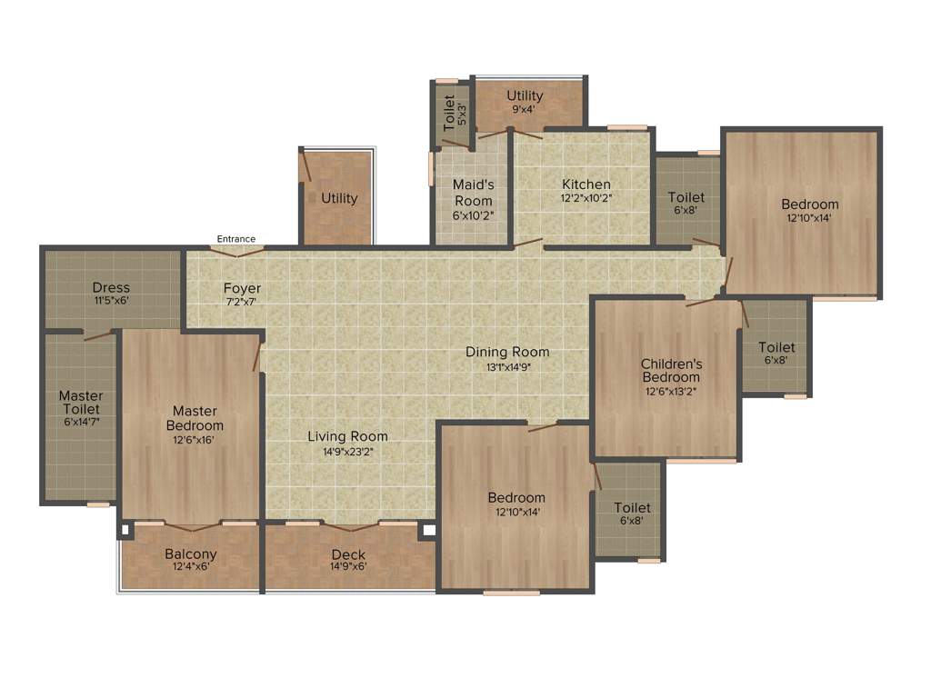 Prestige Leela Residences (4BHK+4T (3,027 sq ft) + Servant Room 3027 sq ft)