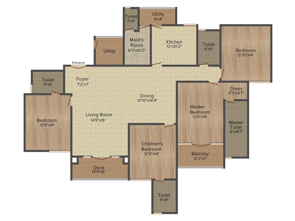 Prestige Leela Residences (4BHK+4T (2,920 sq ft) + Servant Room 2920 sq ft)