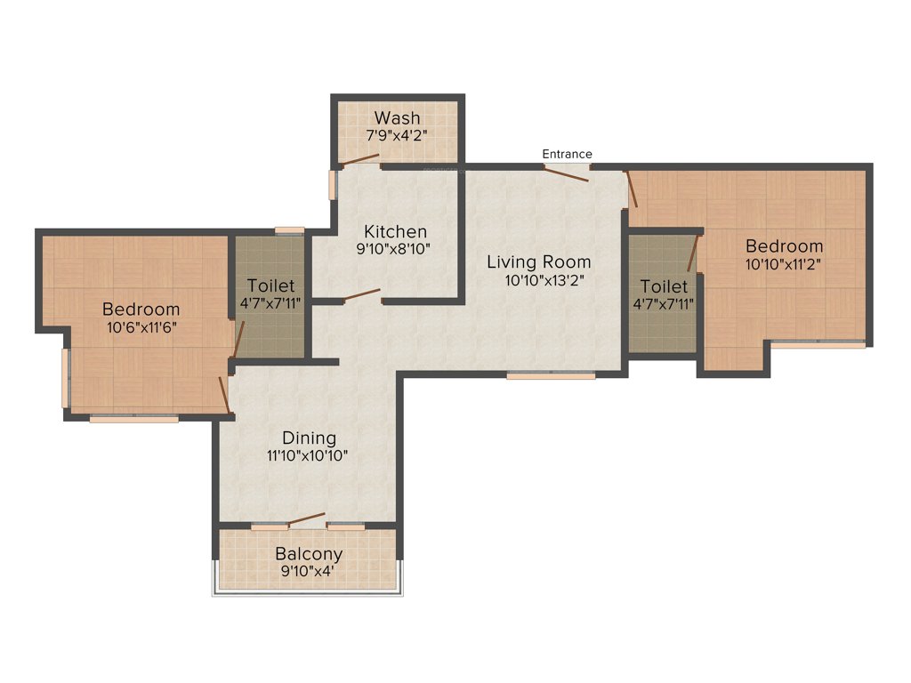 Marutham Odyssey (2BHK+2T (1,250 sq ft) 1250 sq ft)