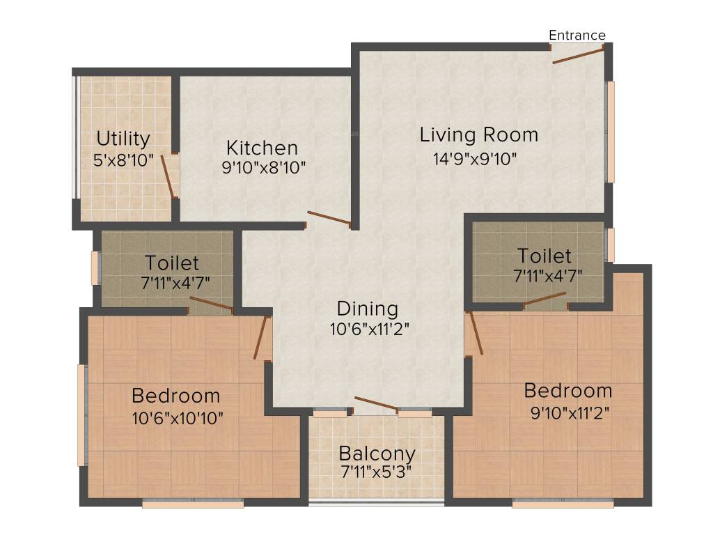 Marutham Odyssey (2BHK+2T (1,170 sq ft) 1170 sq ft)