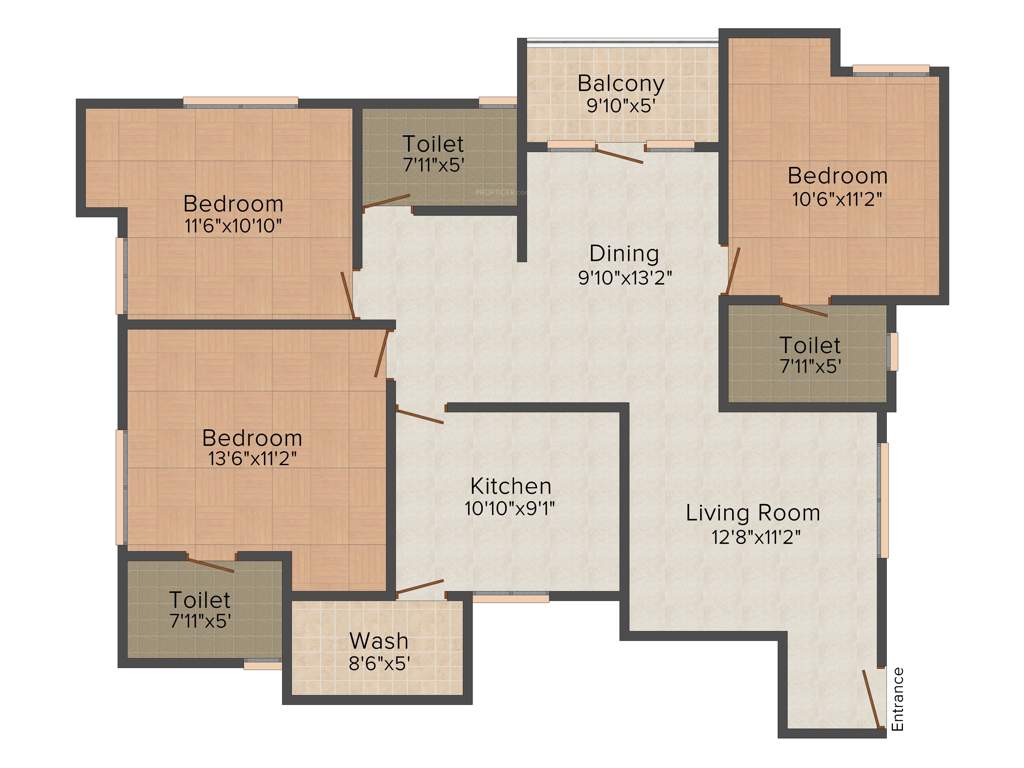 Marutham Odyssey (3BHK+3T (1,684 sq ft) 1684 sq ft)