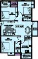 Floor Plan (3BHK+3T (1,410 sq ft) 1410 sq ft) Vignesh Flats Anishka Floor Plan (3BHK+3T (1,410 sq ft) 1410 sq ft)